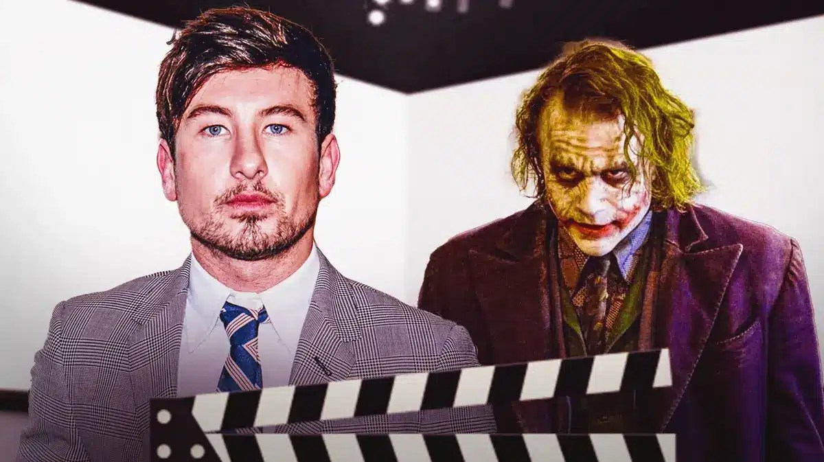 Barry Keoghan and the Joker with a directors cut in front.