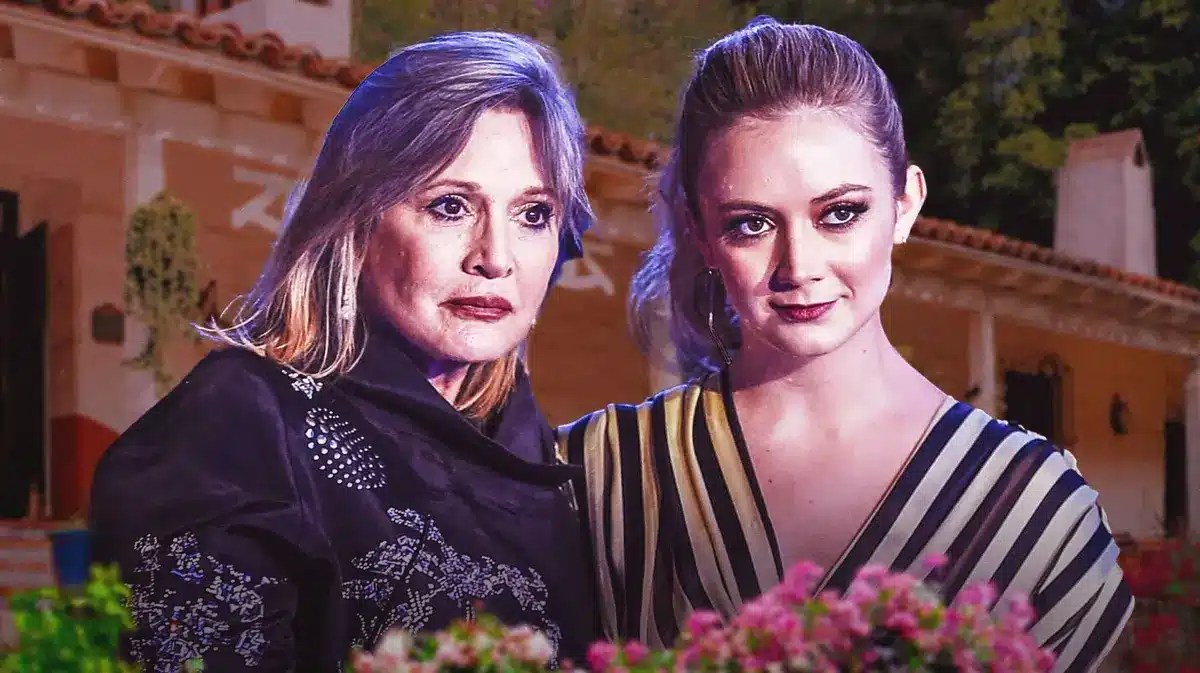 Billie Lourd with Carrie Fisher.