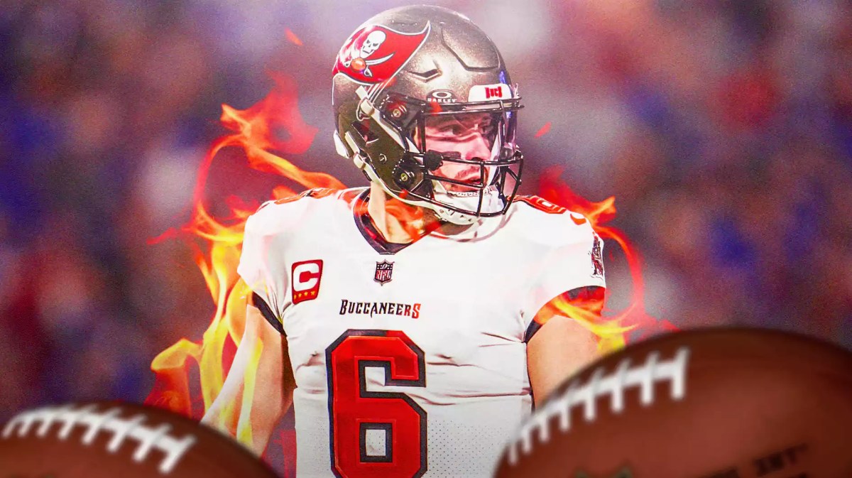 Buccaneers quarterback Baker Mayfield, on fire.