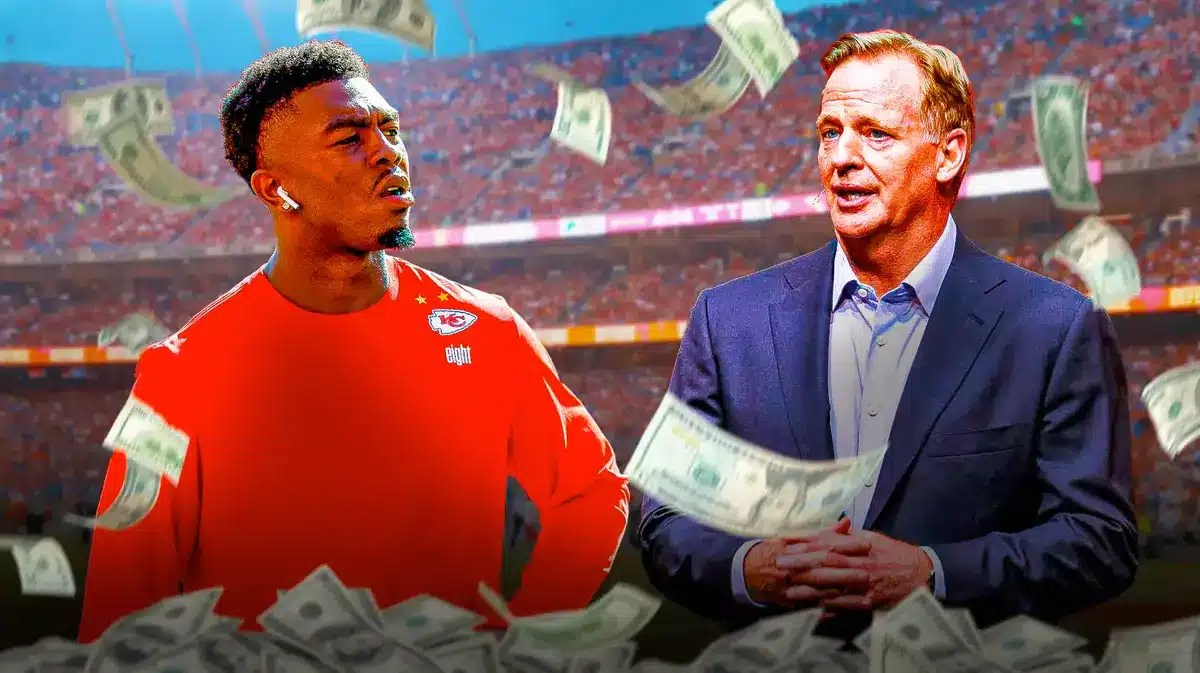 Chiefs WR Justyn Ross and Roger Goodell