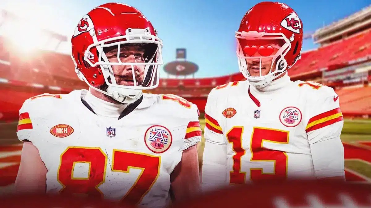 Kansas City Chiefs tight end Travis Kelce and quarterback Patrick Mahomes