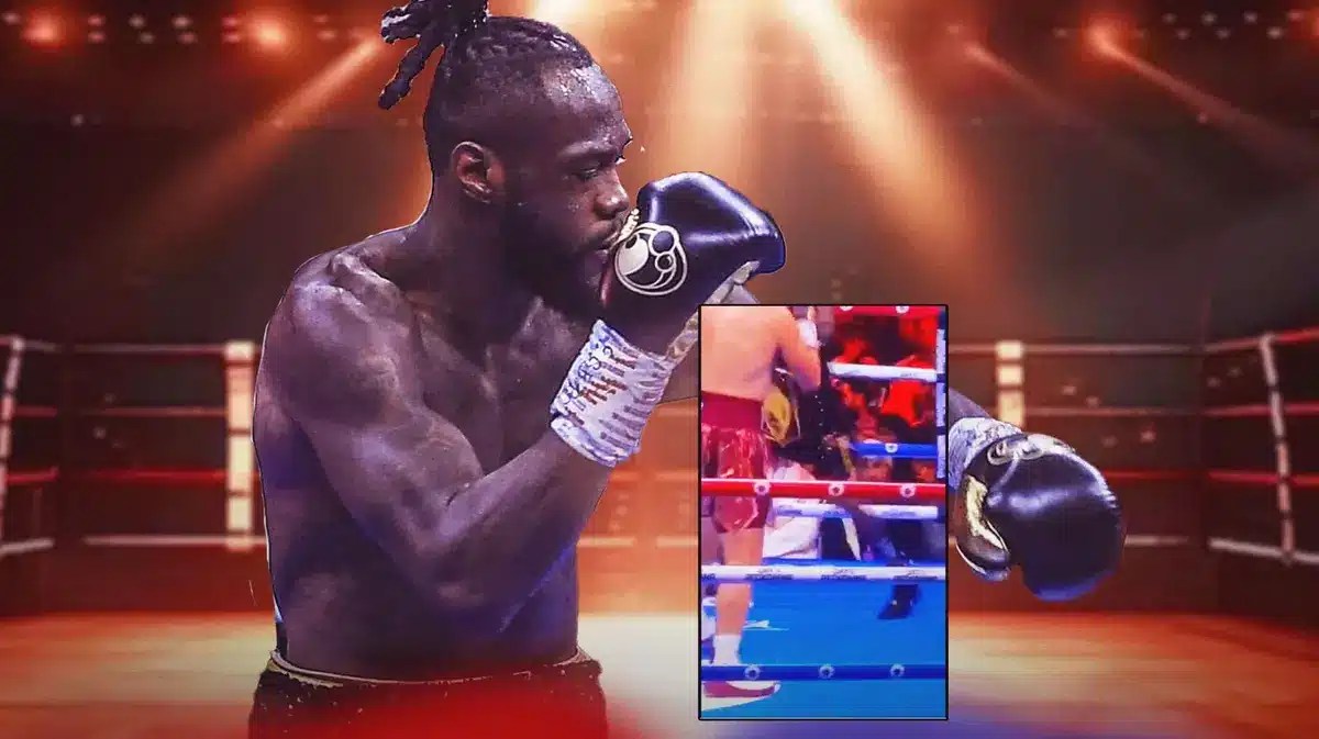 Deontay Wilder action shot