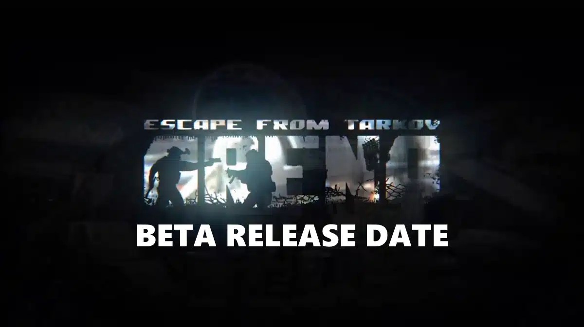 tarkov arena beta, tarkov arena beta release date, tarkov arena release date, tarkov arena, key art for Escape From Tarkov Arena with the word beta release date under the game logo
