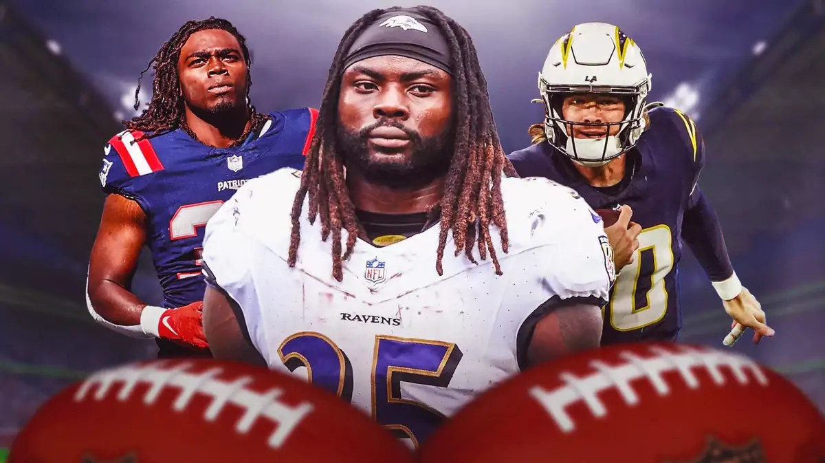 Fantasy Football, Fantasy Football Week 15, Fantasy Football Drop List, Week 15 Drop List, Rhamondre Stevenson, Gus Edwards, Justin Herbert