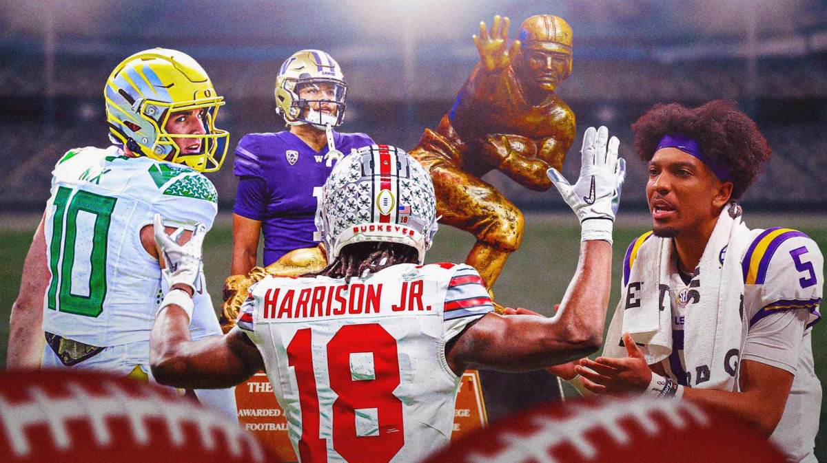 Jayden Daniels, Bo Nix, Marvin Harrison Jr., Michael Penix Jr. all reaching for the Heisman Trophy.