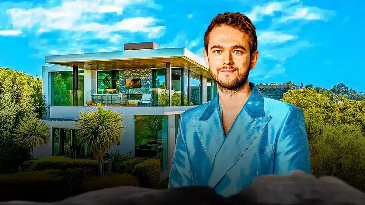 Zedd in front of his former mansion in Beverly Hills, Calif.