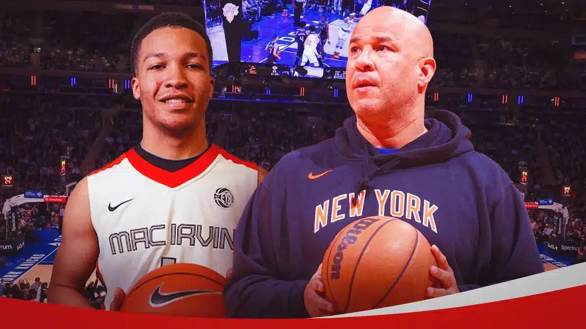Young Jalen Brunson beside Rick Brunson