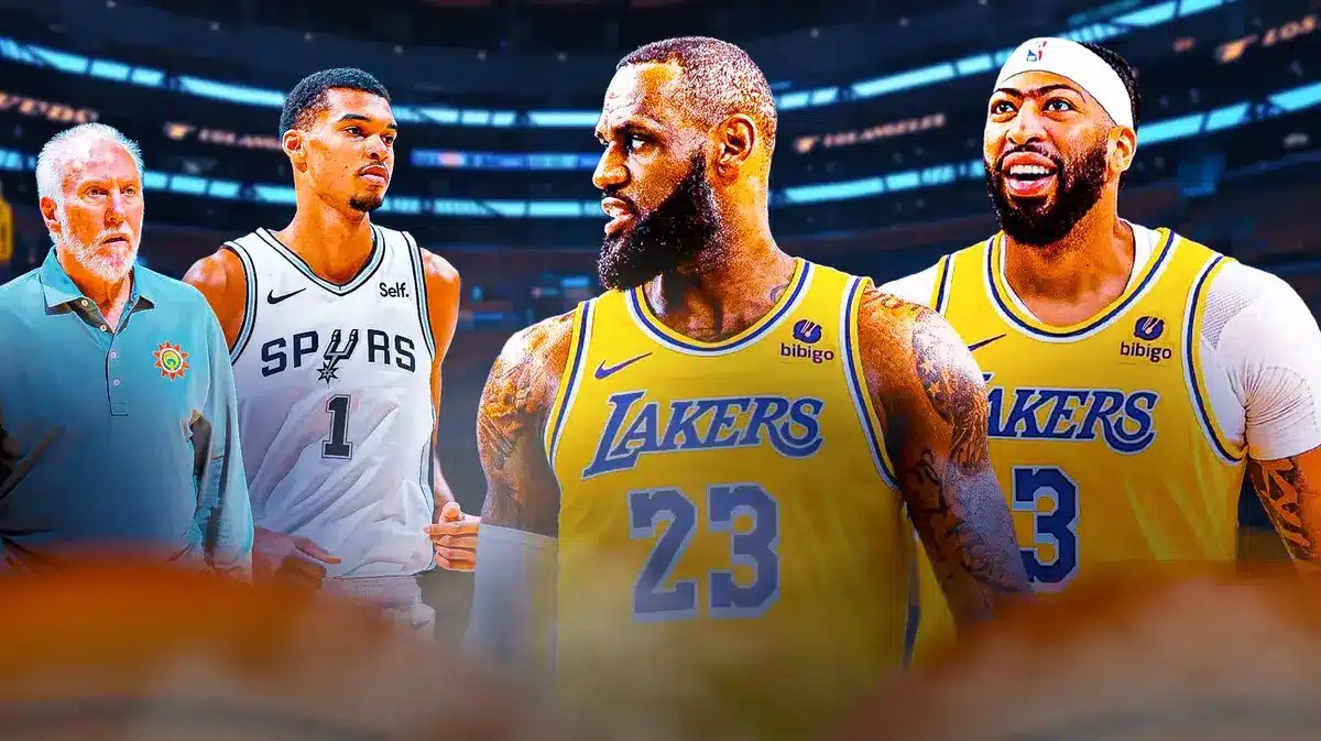 lebron james anthony davis lakers spurs victor wemanyama