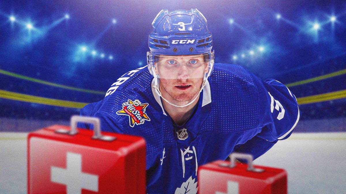 John Klingberg with red + medical symbol