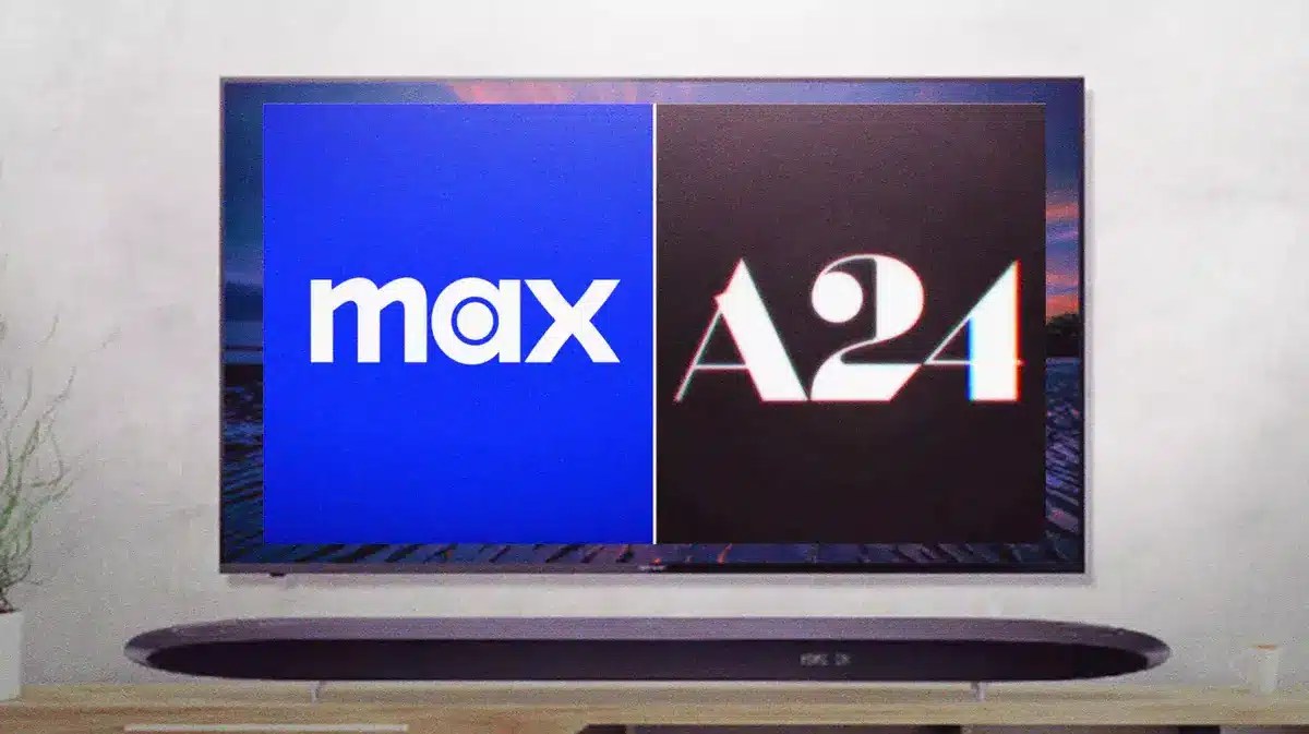 Max and A24 on a TV screen.