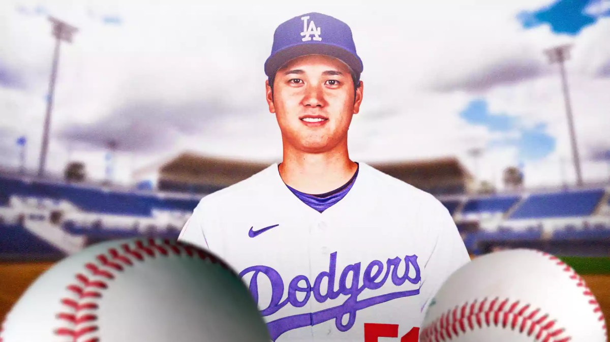 Shohei Ohtani in a Los Angeles Dodgers uniform.