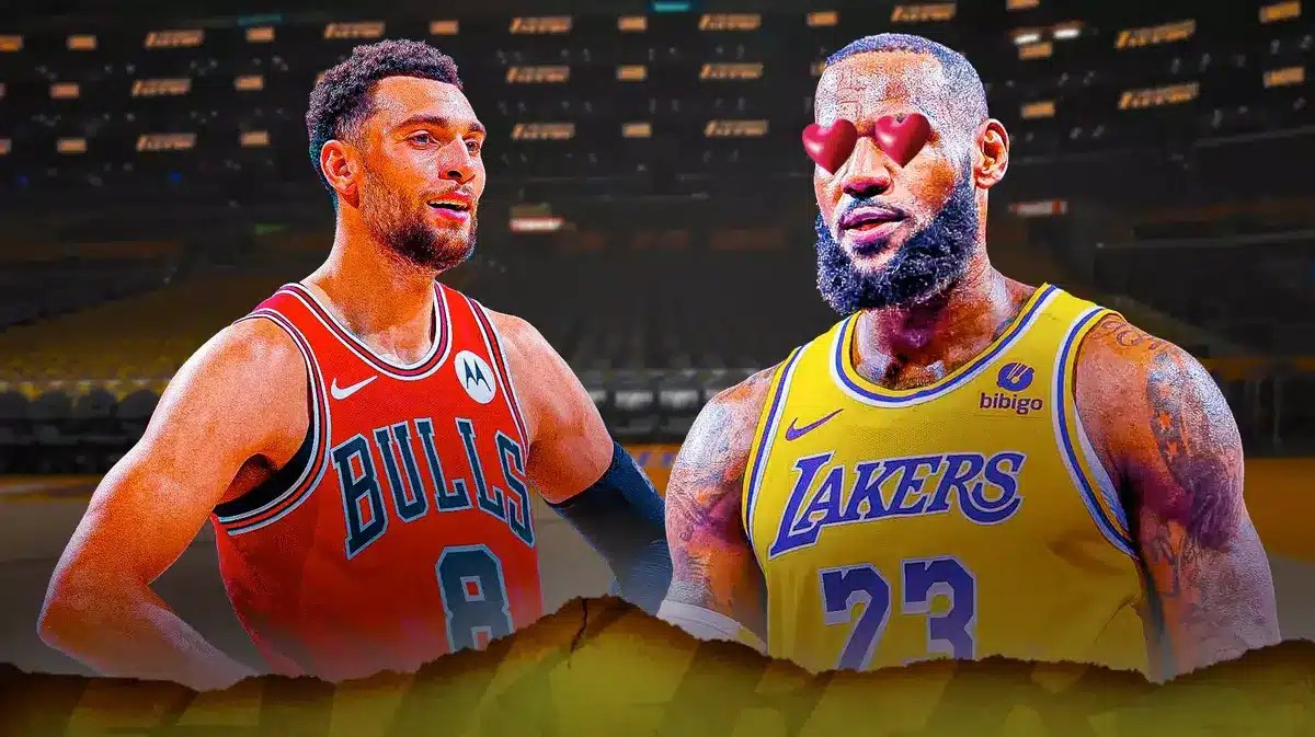 Chicago Bulls swingman Zach LaVine and Los Angeles Lakers forward LeBron James