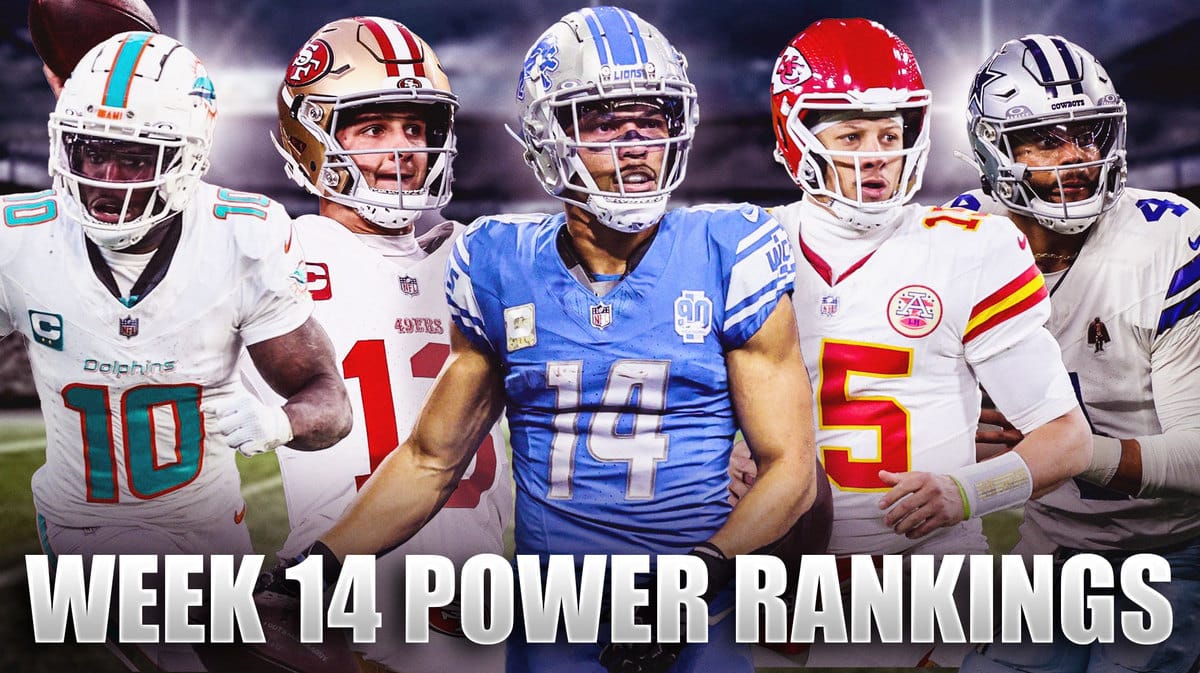 The Eagles, 49ers, and Lions are all near the top of the NFL power rankings for week 14