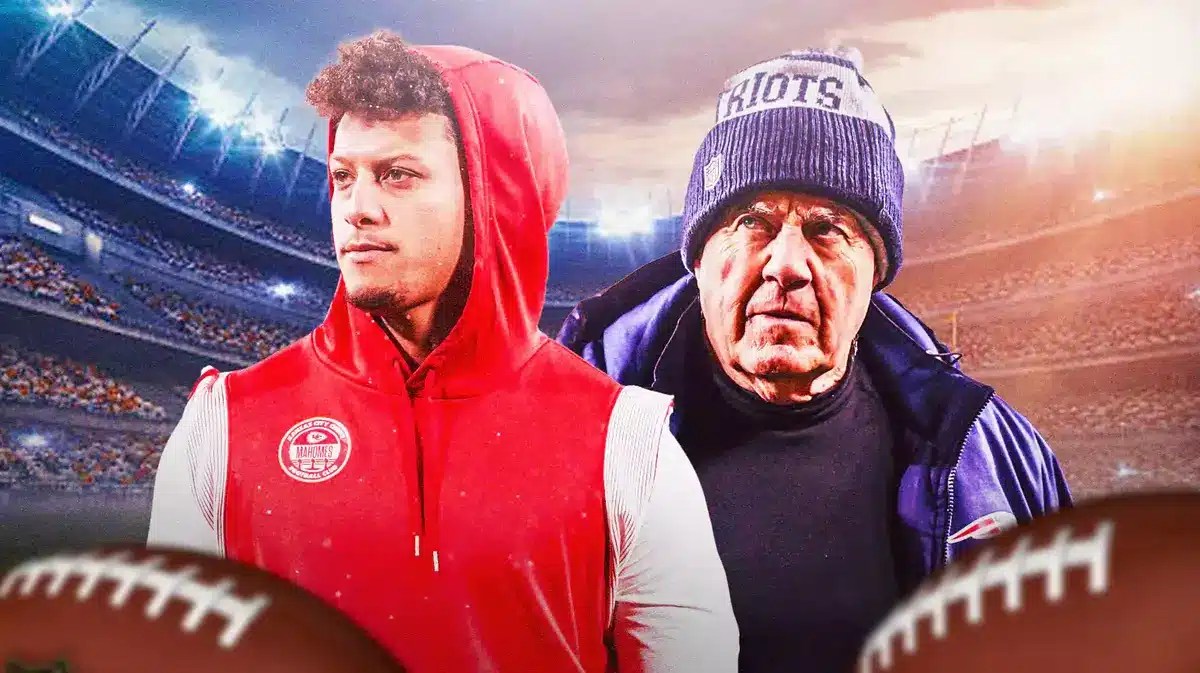 Kansas City Chiefs quarterback Patrick Mahomes and New England Patriots coach Bill Belichick
