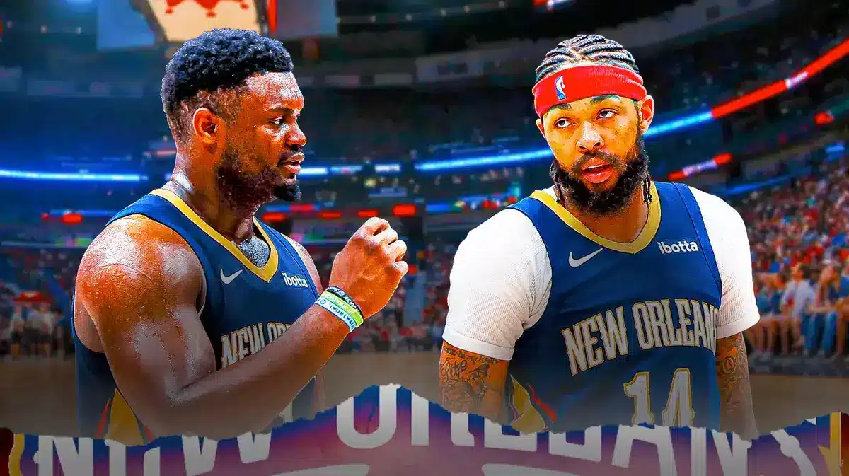 Pelicans' Zion Williamson and Brandon Ingram looking serious