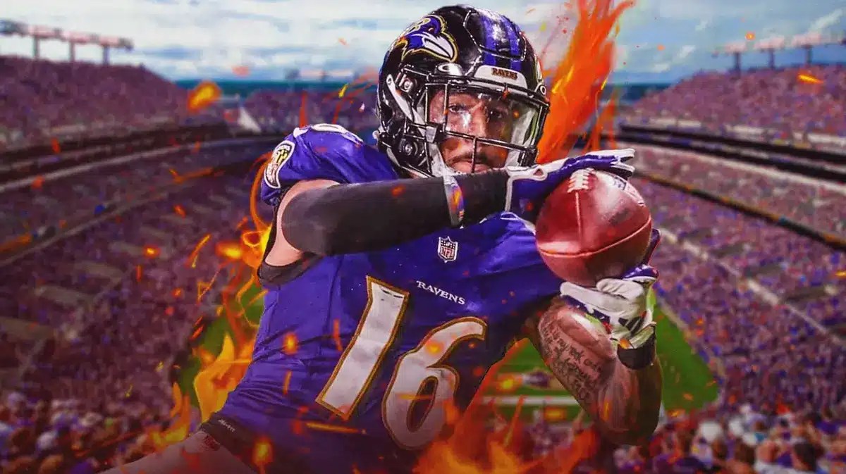 ACTION SHOT of Tylan Wallace (ravens) on fire