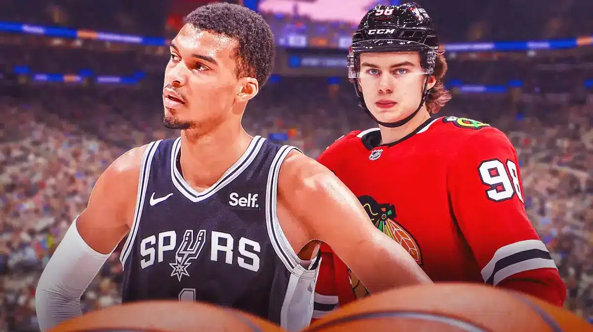 Spurs rookie Victor Wembanyama meets up with Connor Bedard of the Chicago Blackhawks in a meeting of 2023 number one overall draft picks.