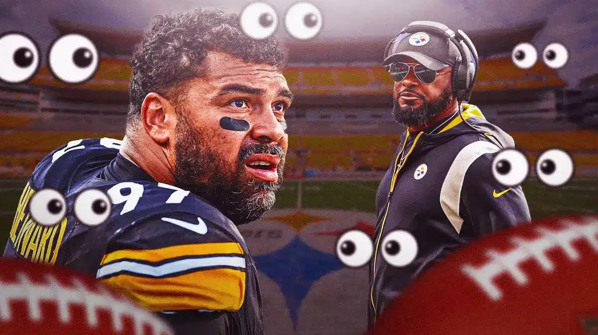 Cam Heyward, Mike Tomlin, eyeball emojis all over
