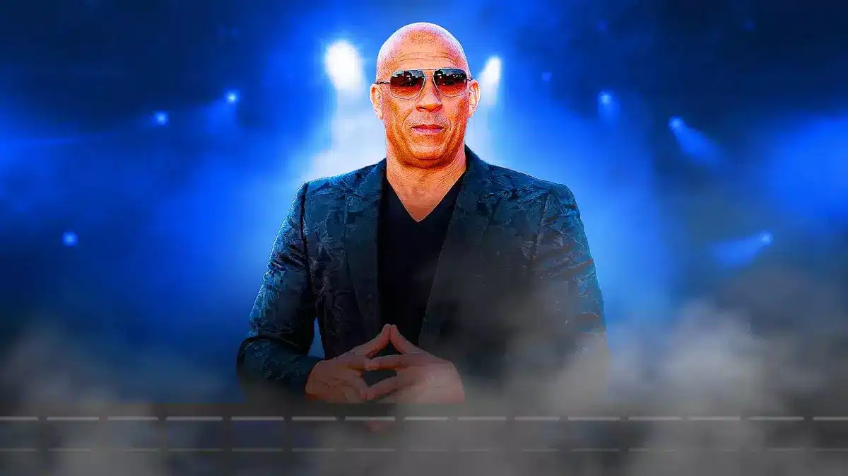 Vin Diesel with a spotlight