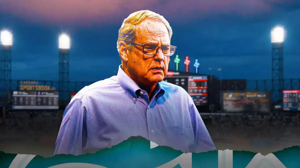 Jerry Reinsdorf, White Sox stadium in background