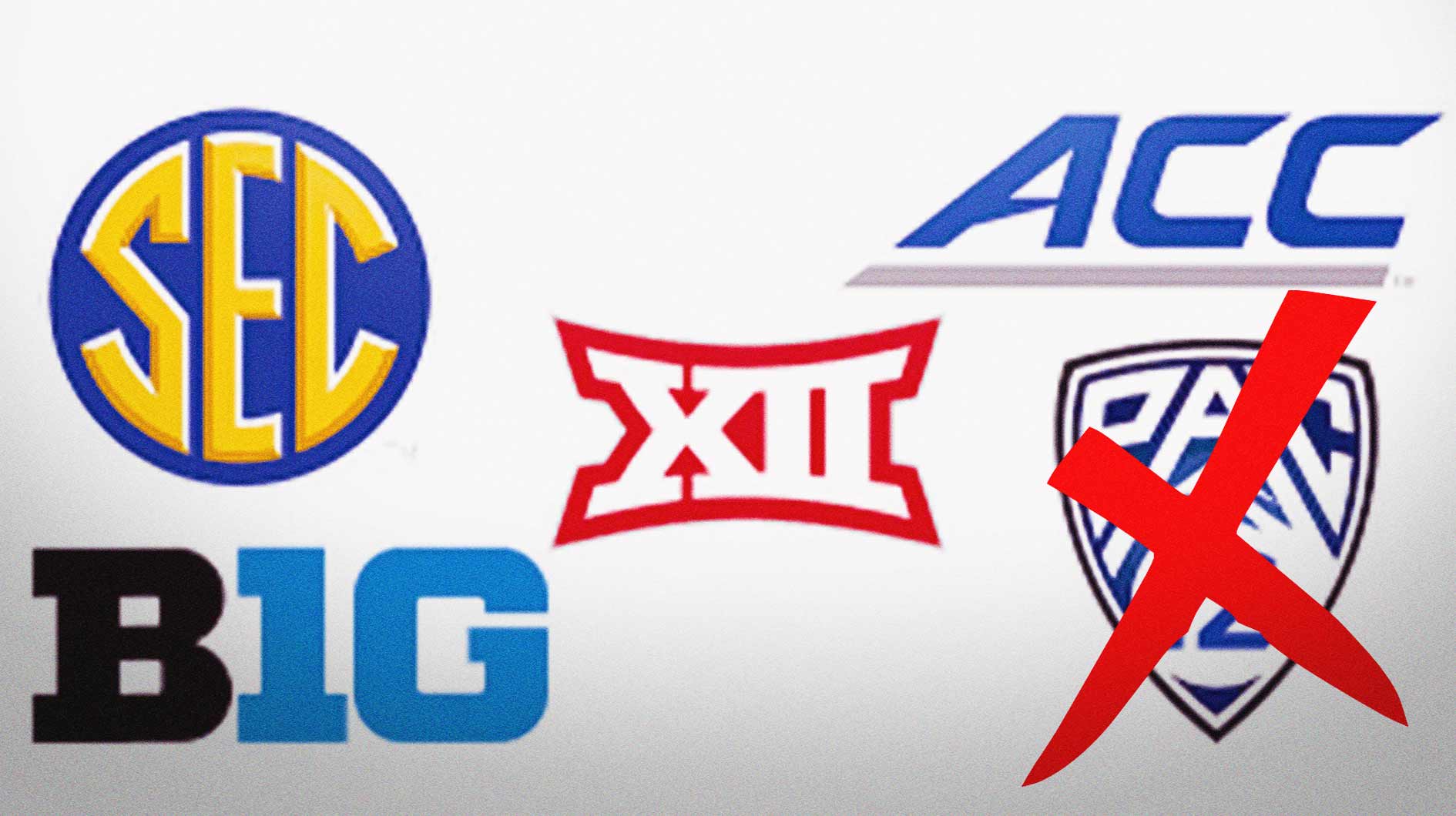 Power-5 conferences, with Pac-12 x'ed out. ACC next?