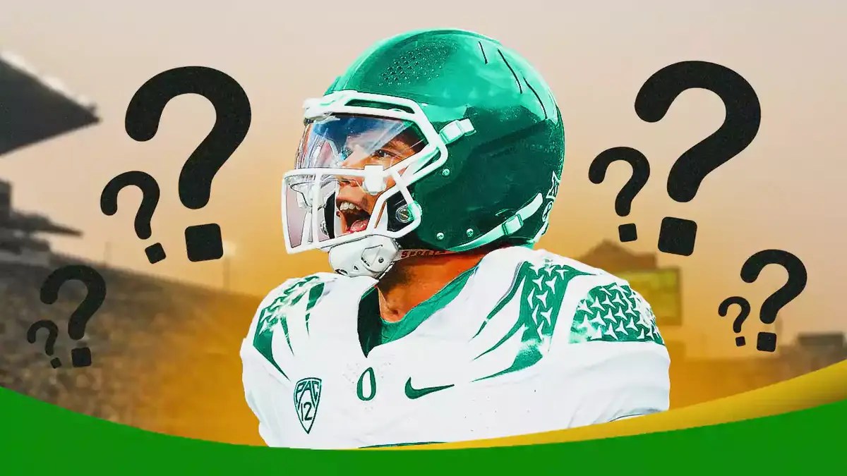 Dillon Gabriel, Oregon football, with question marks around him
