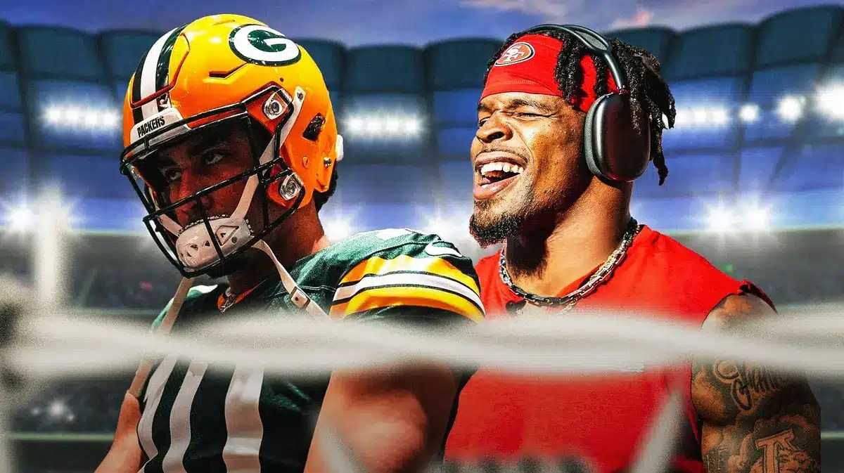 49ers Dre Greenlaw and Packers Jordan Love