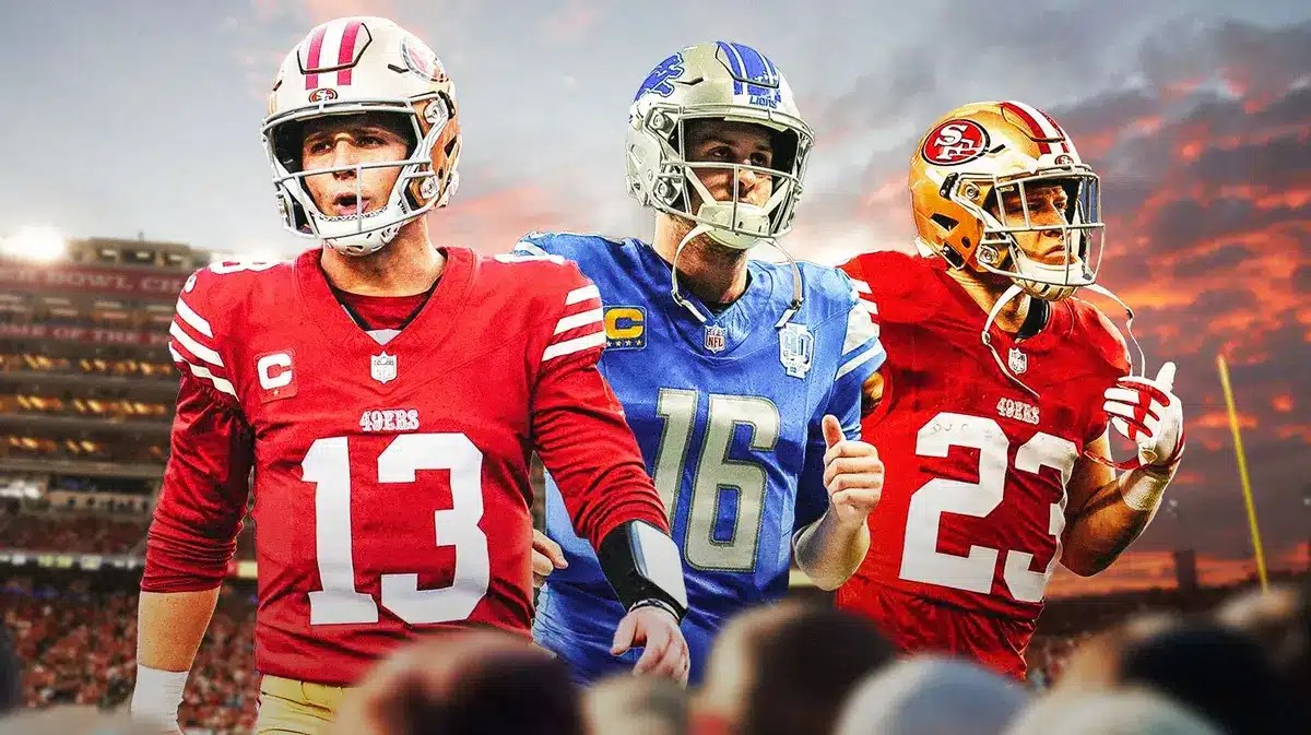 49ers Brock Purdy and Christian McCaffery amid NFC Championship game vs. Lions