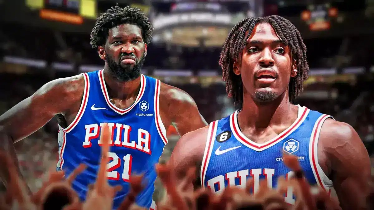 76ers' Joel Embiid and Tyrese Maxey