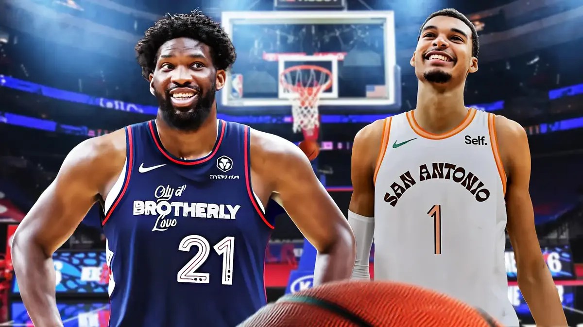 76ers' Joel Embiid and Spurs' Victor Wembanyama