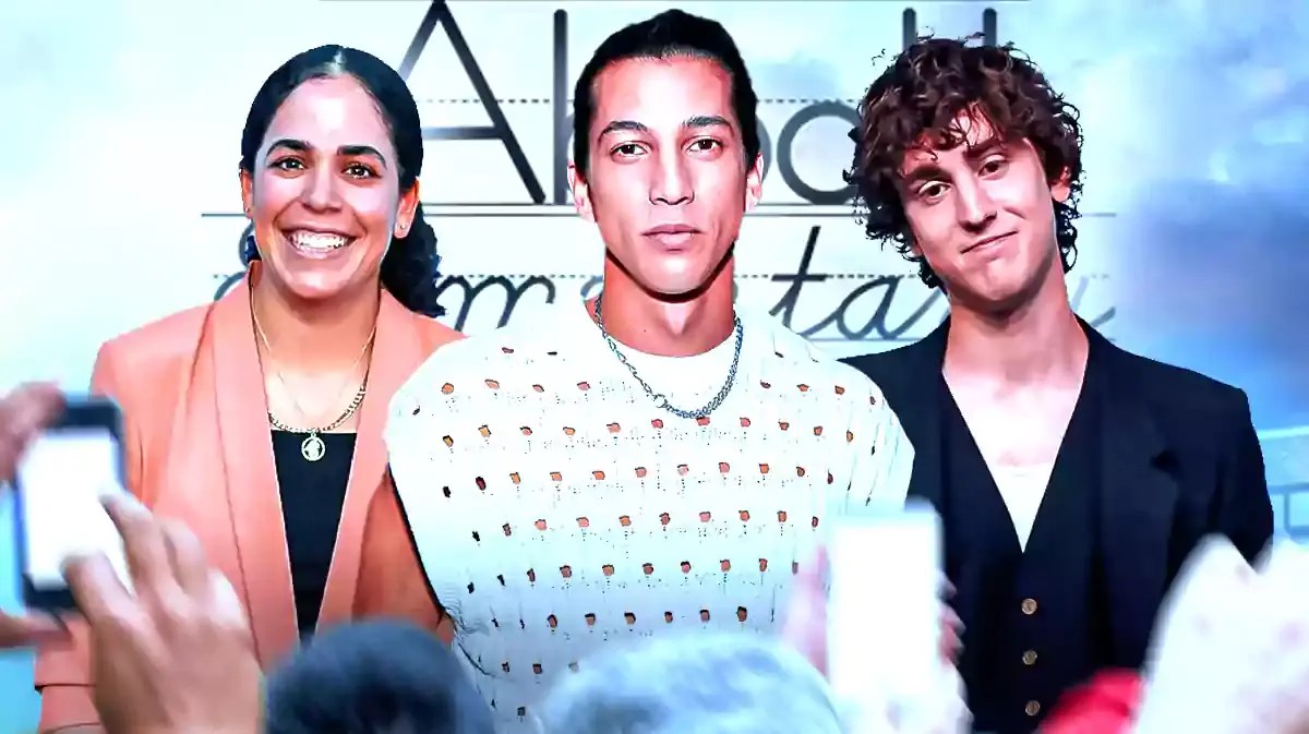 Abbott Elementary cast Josh Segarra, Kimia Behpoornia, and Benjamin Norris.