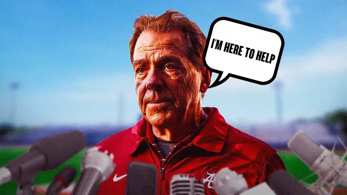 Nick Saban saying “I’m here to help”