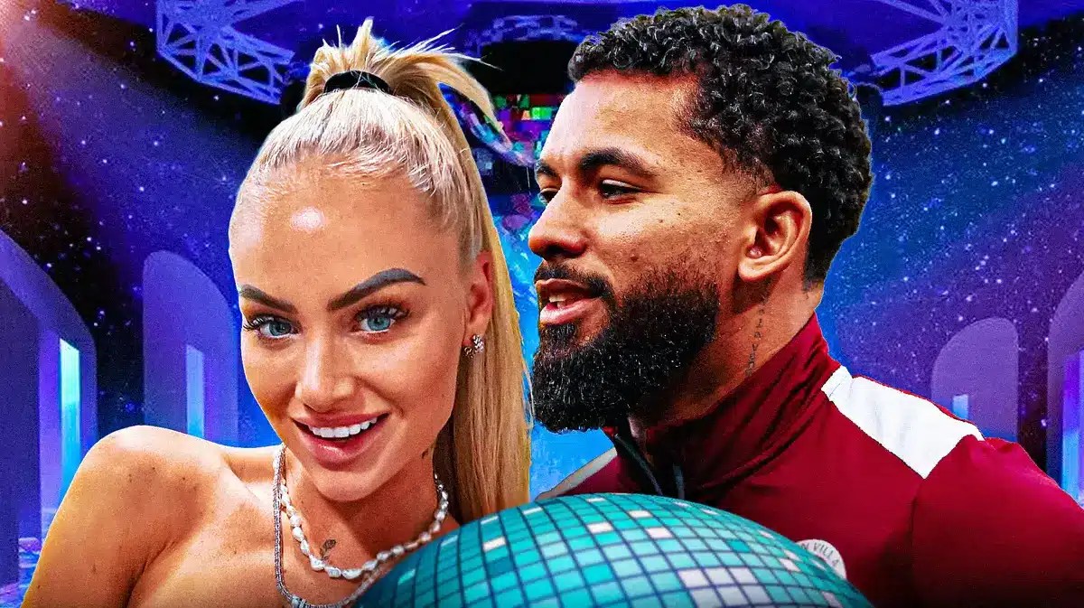 Alisha Lehmann and Douglas Luiz at a party