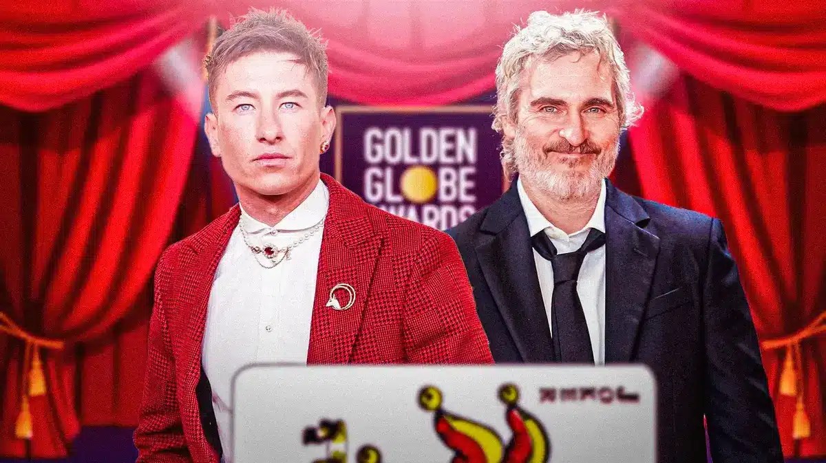 Barry Keoghan and Joaquin Phoenix at Golden Globes.