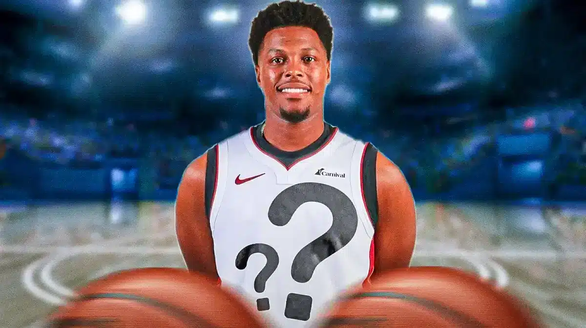Kyle Lowry in a question mark jersey