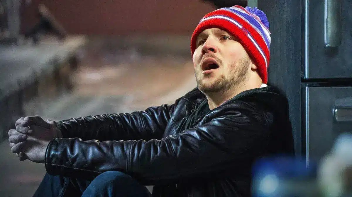 Josh Allen (Bills) in a sad pose