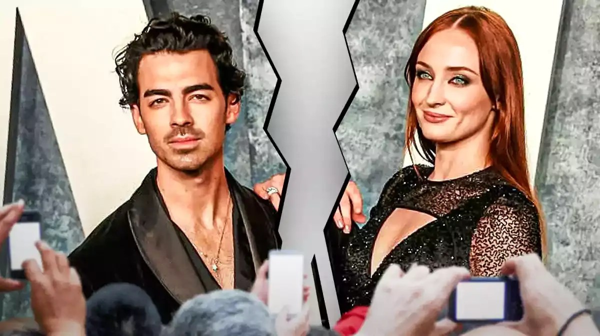 Sophie Turner and Joe Jonas couple pic, ripped in half down the middle