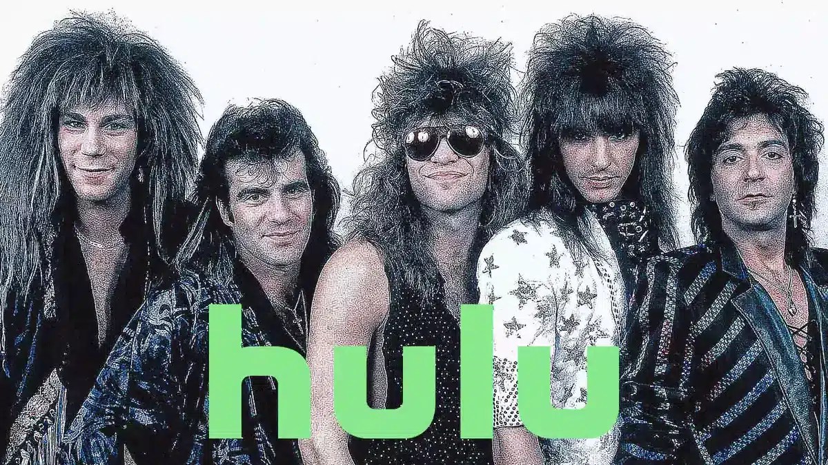 The band Bon Jovi and hulu logo