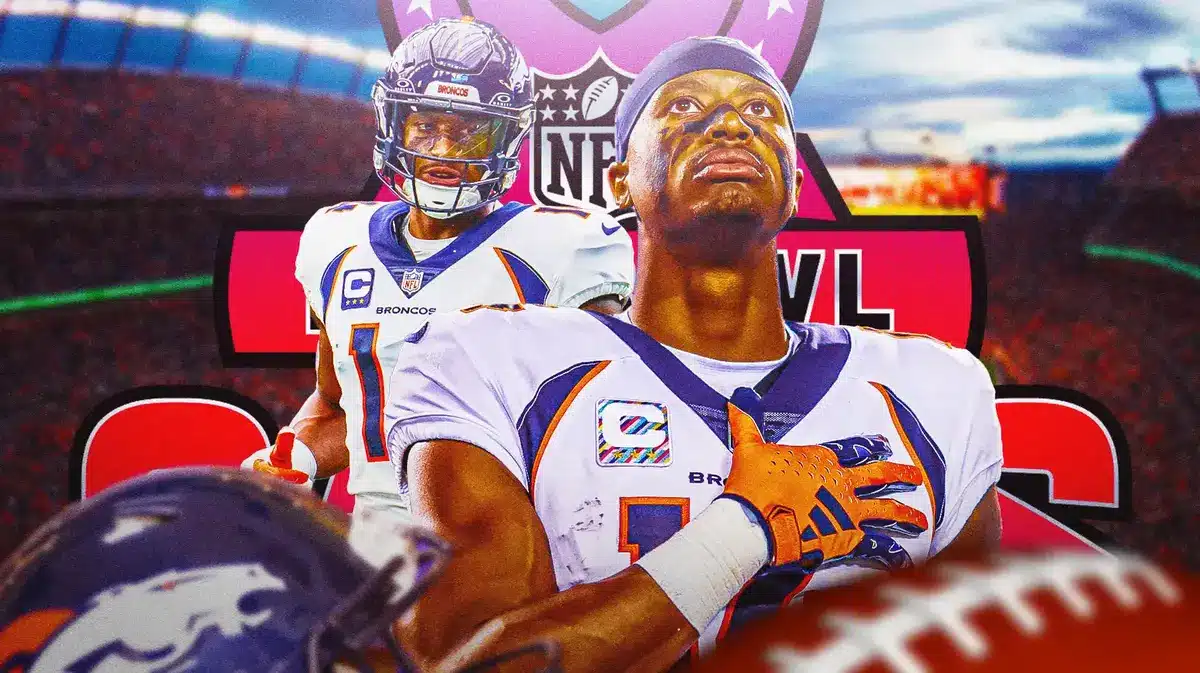 Courtland Sutton (Denver Broncos) with the Pro Bowl games logo behind him