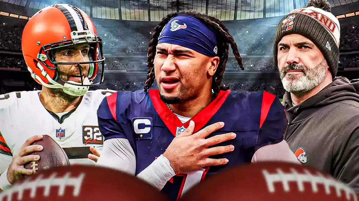 Browns' Joe Flacco and Kevin Stefanski and Texans' C.J. Stroud
