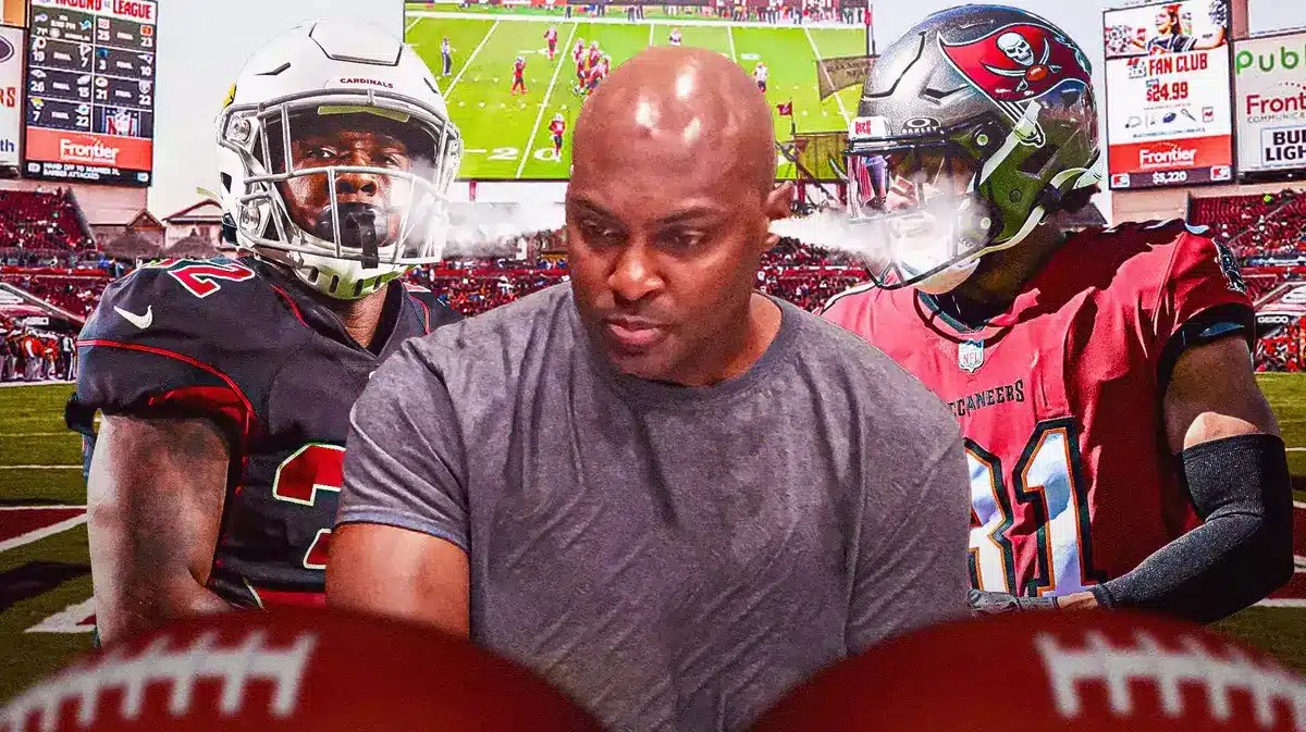 Buccaneers Antoine Winfield Jr., Antoine Winfield Sr., Budda Baker