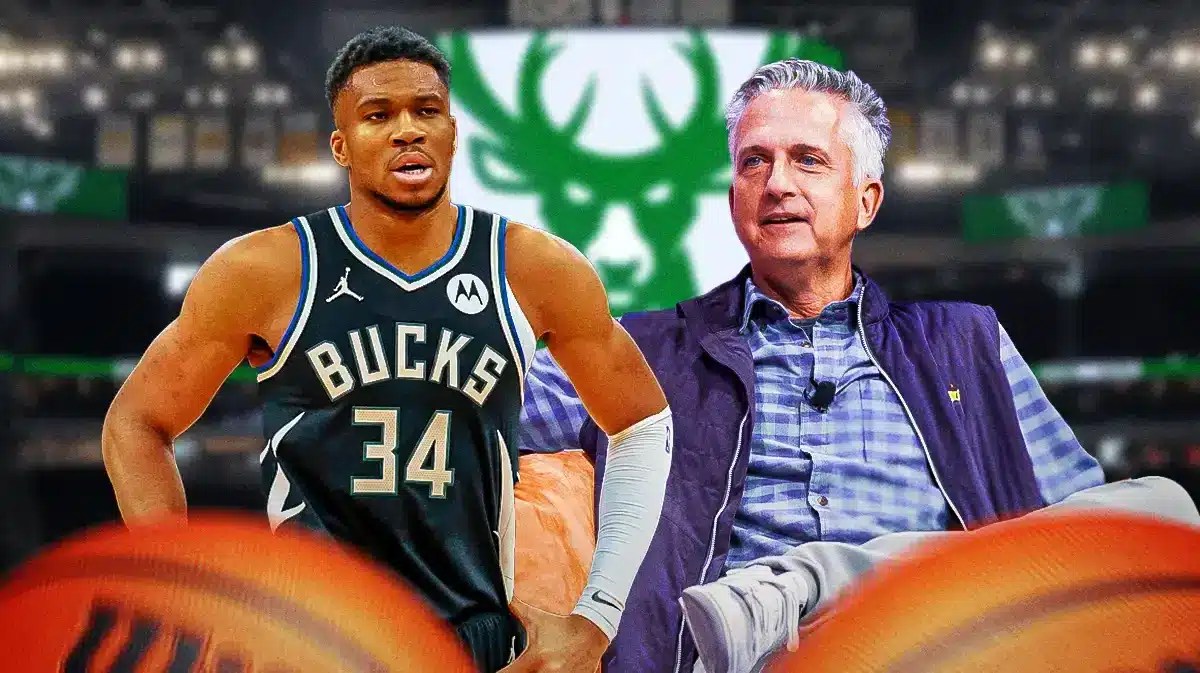 Bucks star Giannis Antetokounmpo and Bill Simmons