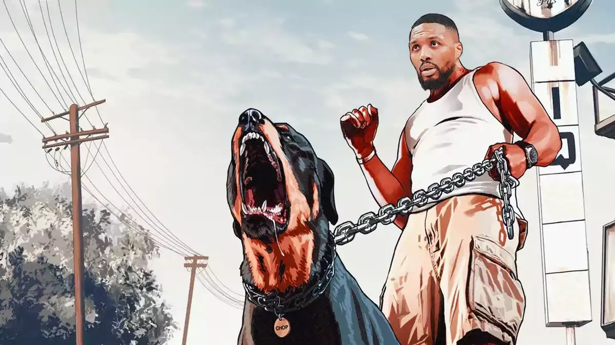 Damian Lillard (Bucks) as Franklin of GTA 5