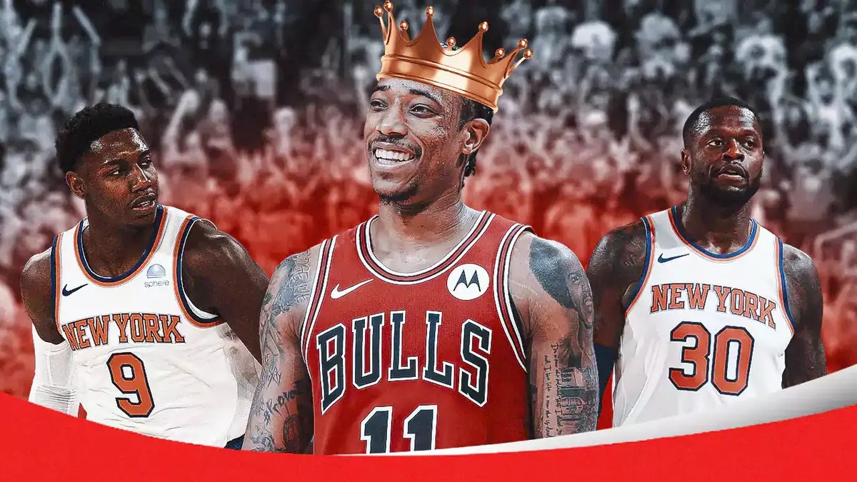 Bulls DeMar DeRozan after Madison Square Garden game winner against RJ Barrett Knicks