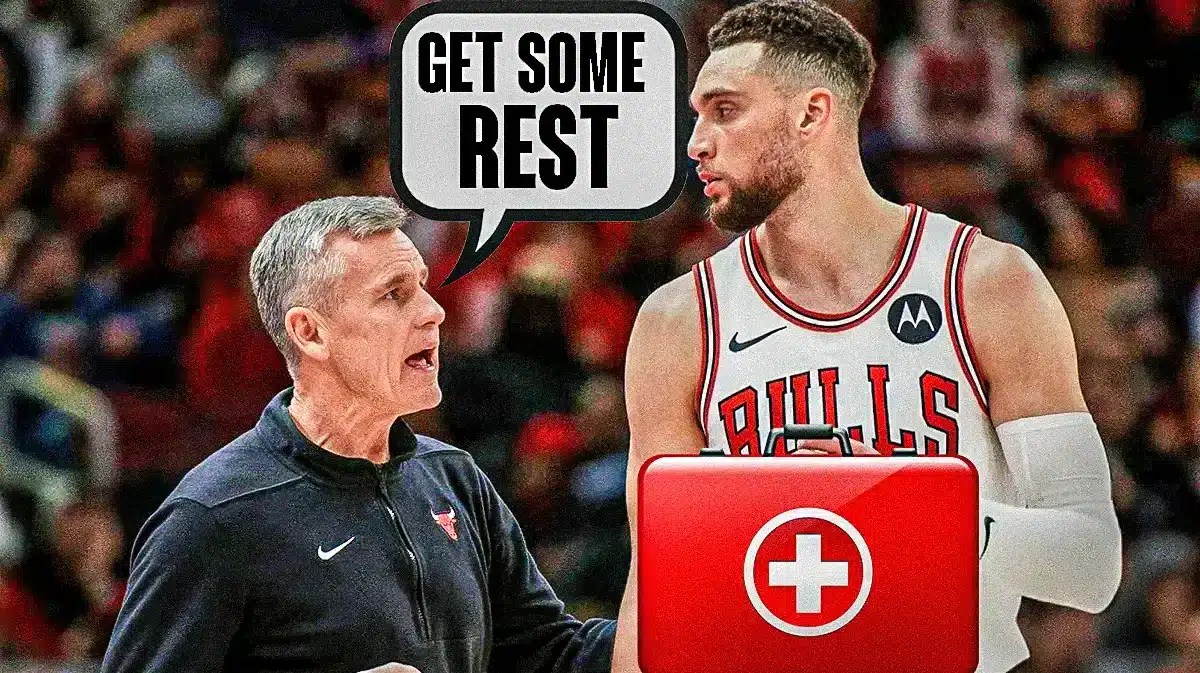 Billy Donovan telling Zach LaVine "Get some rest"