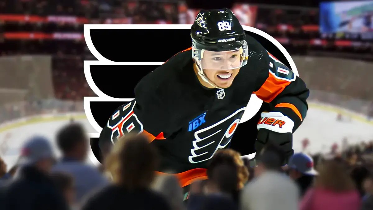 Flyers forward Cam Atkinson ahead of the Flames game.