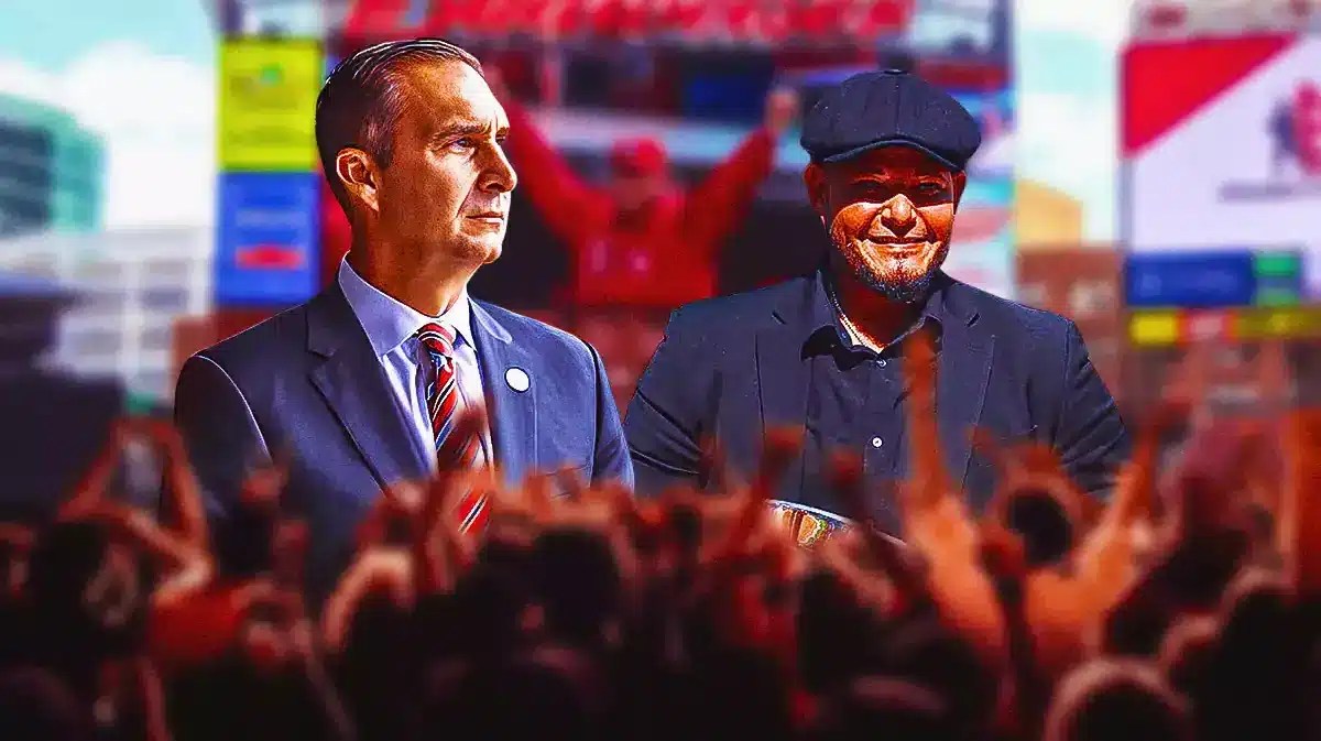 Cardinals legend Yadier Molina and president John Mozeliak