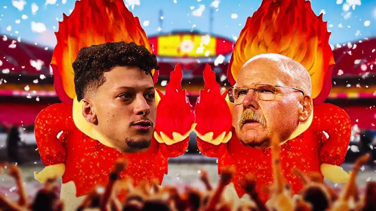 Chiefs' Patrick Mahomes and Andy Reid as the Heat Miser