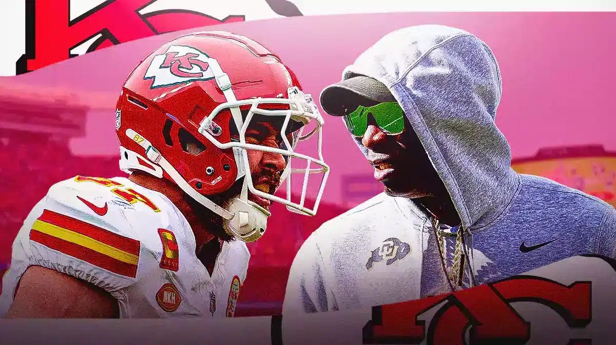 Colorado football head coach Deion Sanders and KC Chiefs' Travis Kelce