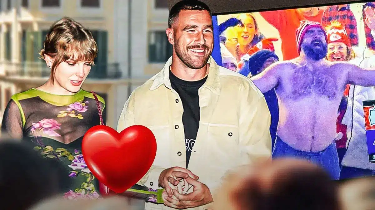 Taylor Swift, Travis Kelce, and Jason Kelce
